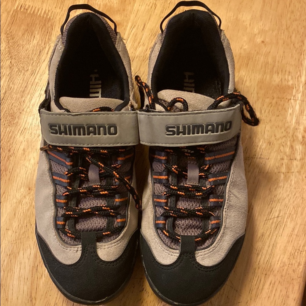 Shimano Gray Black Athletic Cycling Shoes